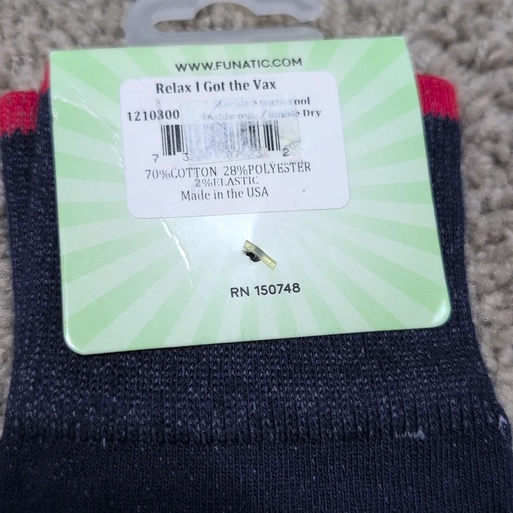 Novelty‎ Socks Relax I Got The Vax Nurse Doctor Gift Funny Nursing Med